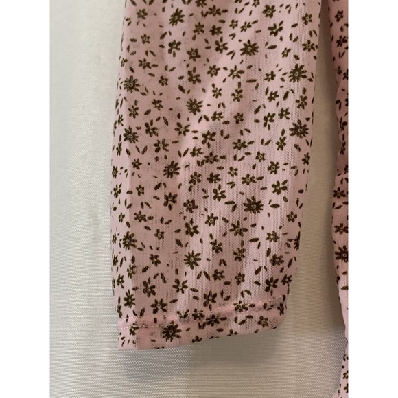 Free People Women’s Lavender Combo Color 3/4 Sleeve Gathered Tee Sample New XS - Picture 10 of 10